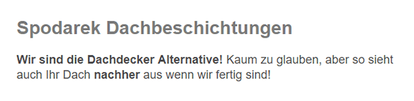 Dachdecker für Gelsenkirchen - Spodarek Dachbeschichtungen: Dachbeschichter, Dachrenovierer, Dachsanierer