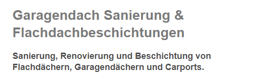 Garagendach Sanierung aus 72458 Albstadt, Schwenningen, Neufra, Jungingen, Winterlingen, Stetten (Kalten Markt), Burladingen oder Meßstetten, Bitz, Straßberg